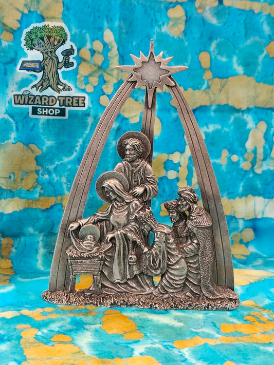 Small Nativity Scene w/ Epoxy Star